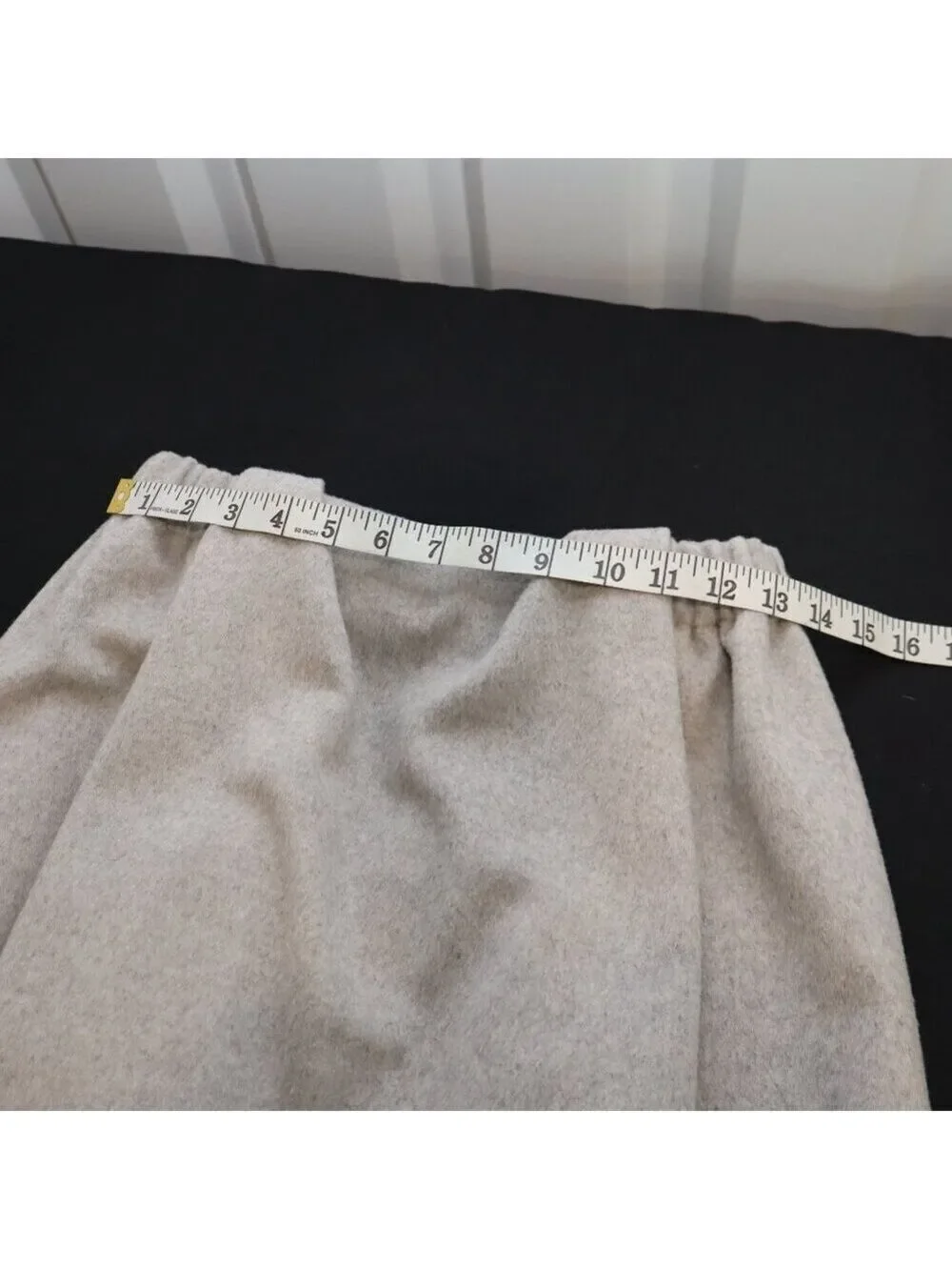 Kenta Matsushige Women's Minimalist Wool Gray Skirt A-Line Size EU38 US 6 Japan